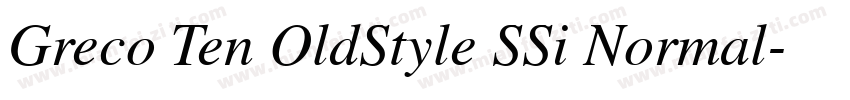 Greco Ten OldStyle SSi Normal字体转换